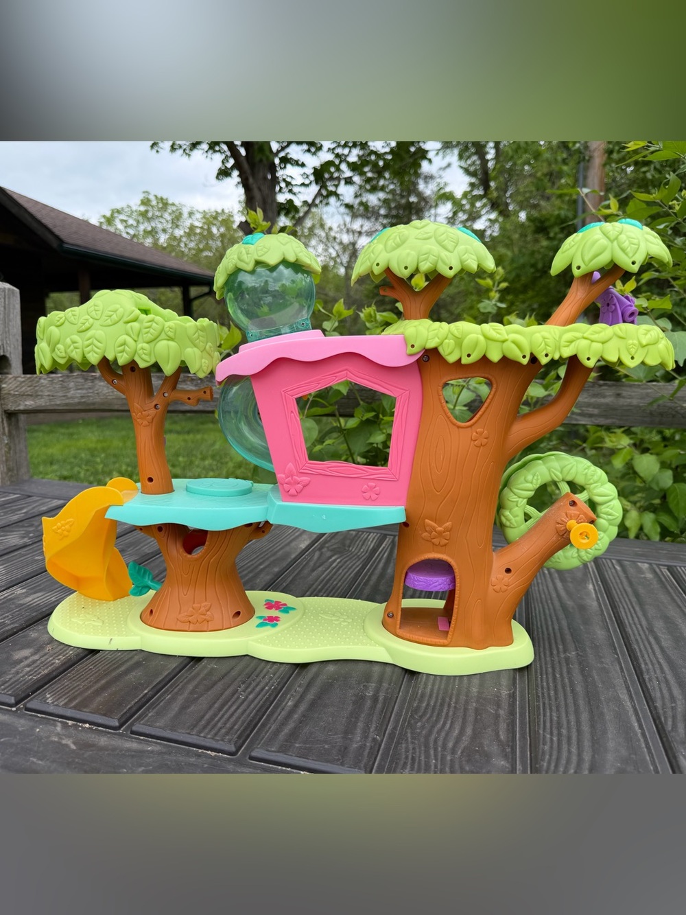 Vintage LPS littlest pet shop Kids Treehouse Playset - Pink & Teal